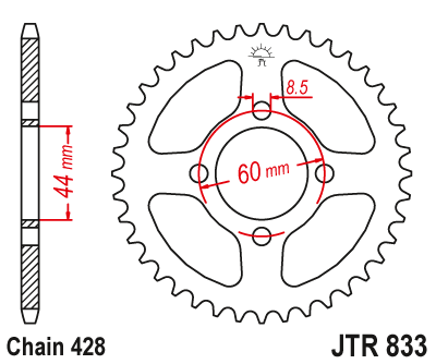 JT SPROCKETS JTR833.49 (83349jt)